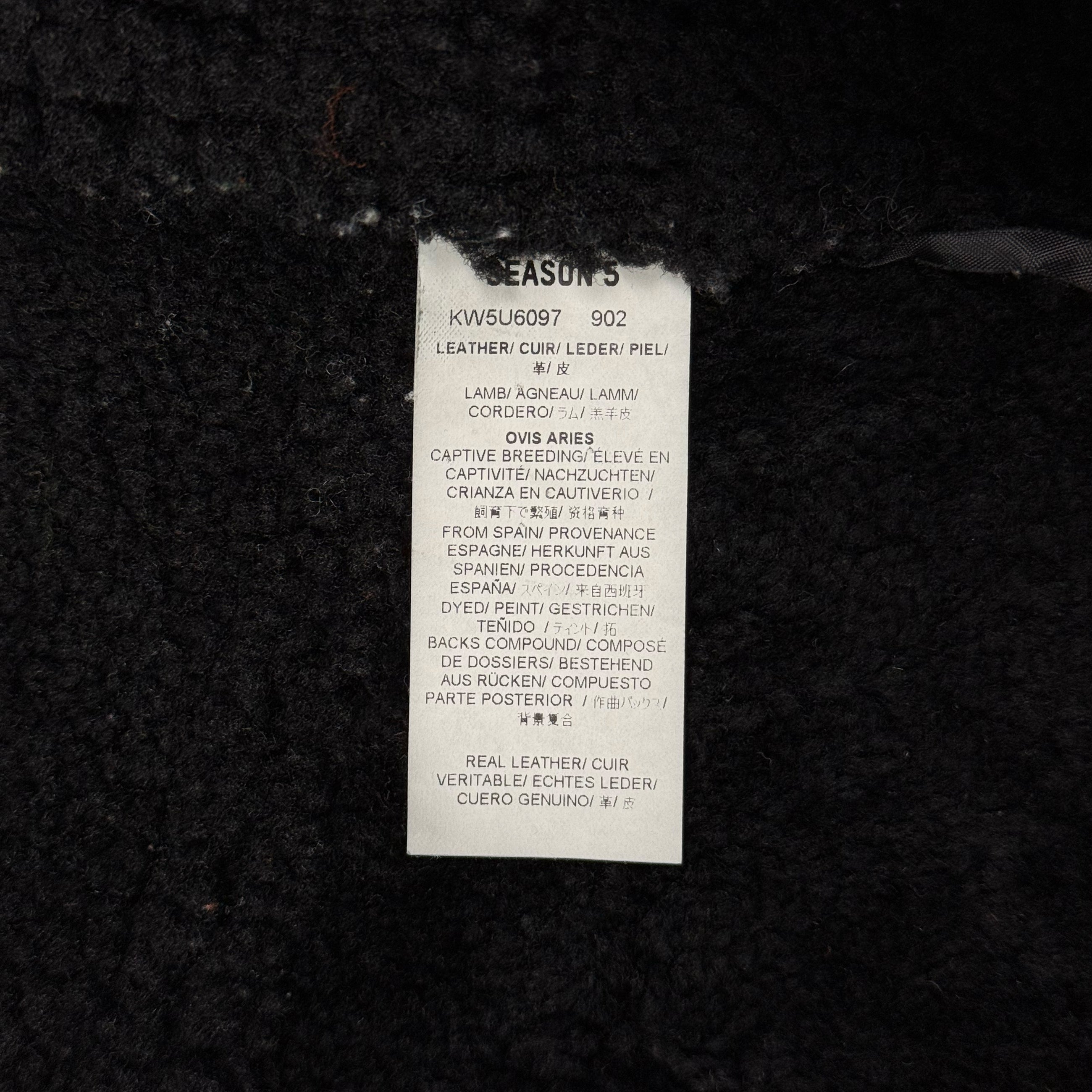 Yeezy Season 5 Shearling Hooded Coat In Ink