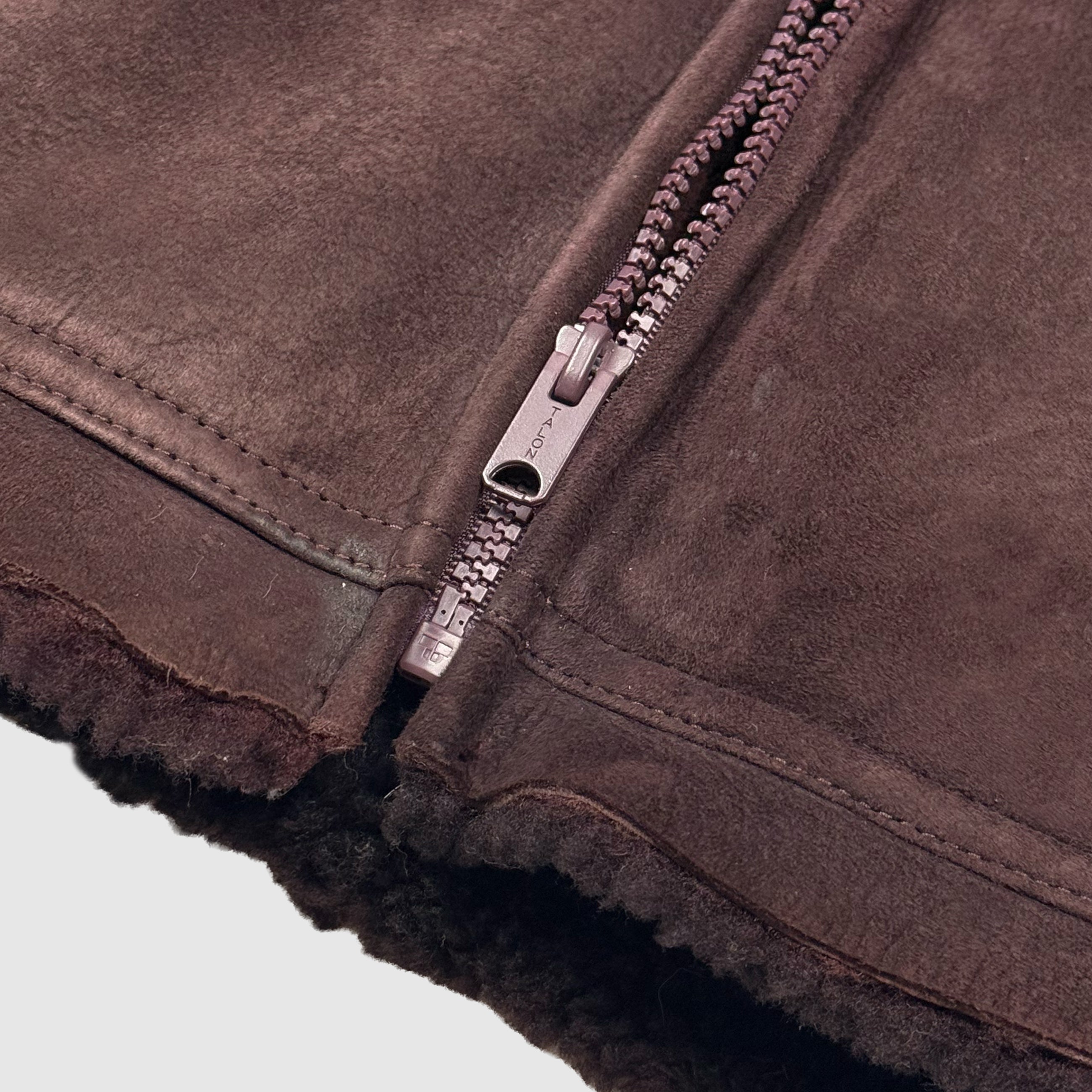 Yeezy Season 5 Shearling Hooded Jacket In Oxblood