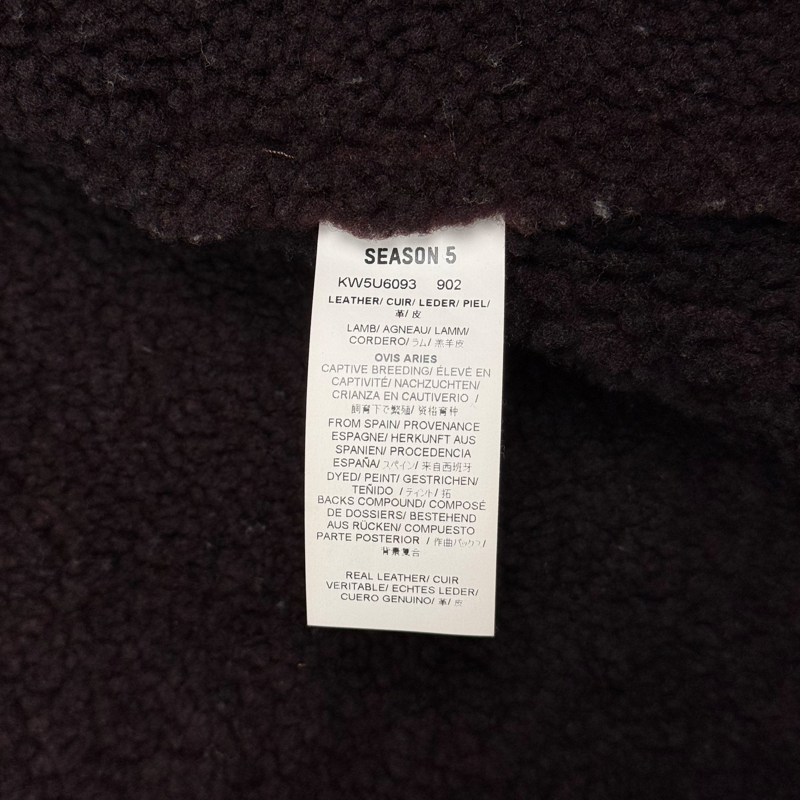 Yeezy Season 5 Shearling Hooded Jacket In Oxblood