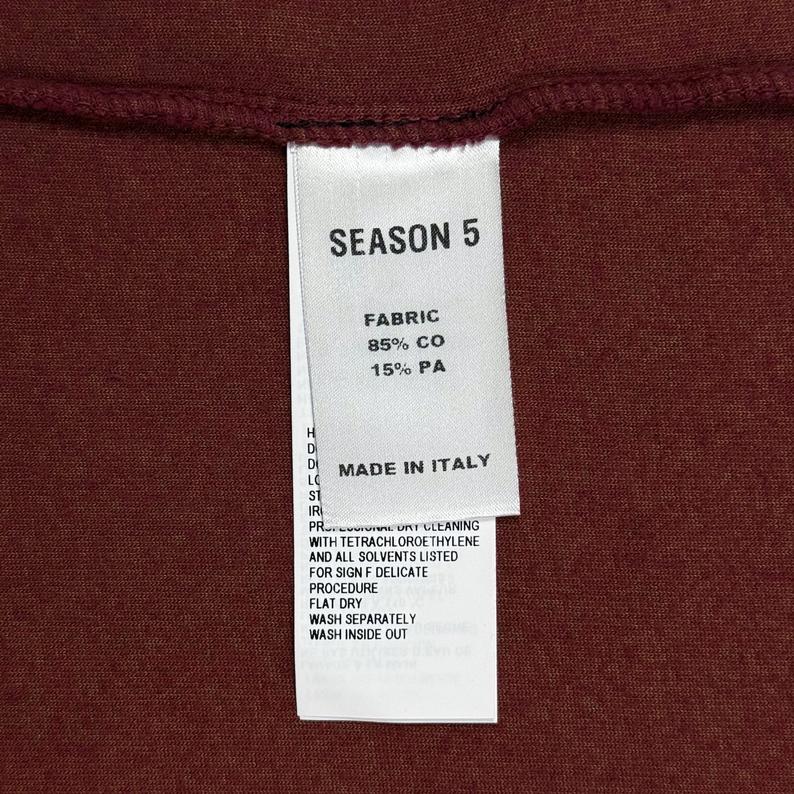Yeezy Season 5 Runway Sample Velour Hoodie In Oxblood