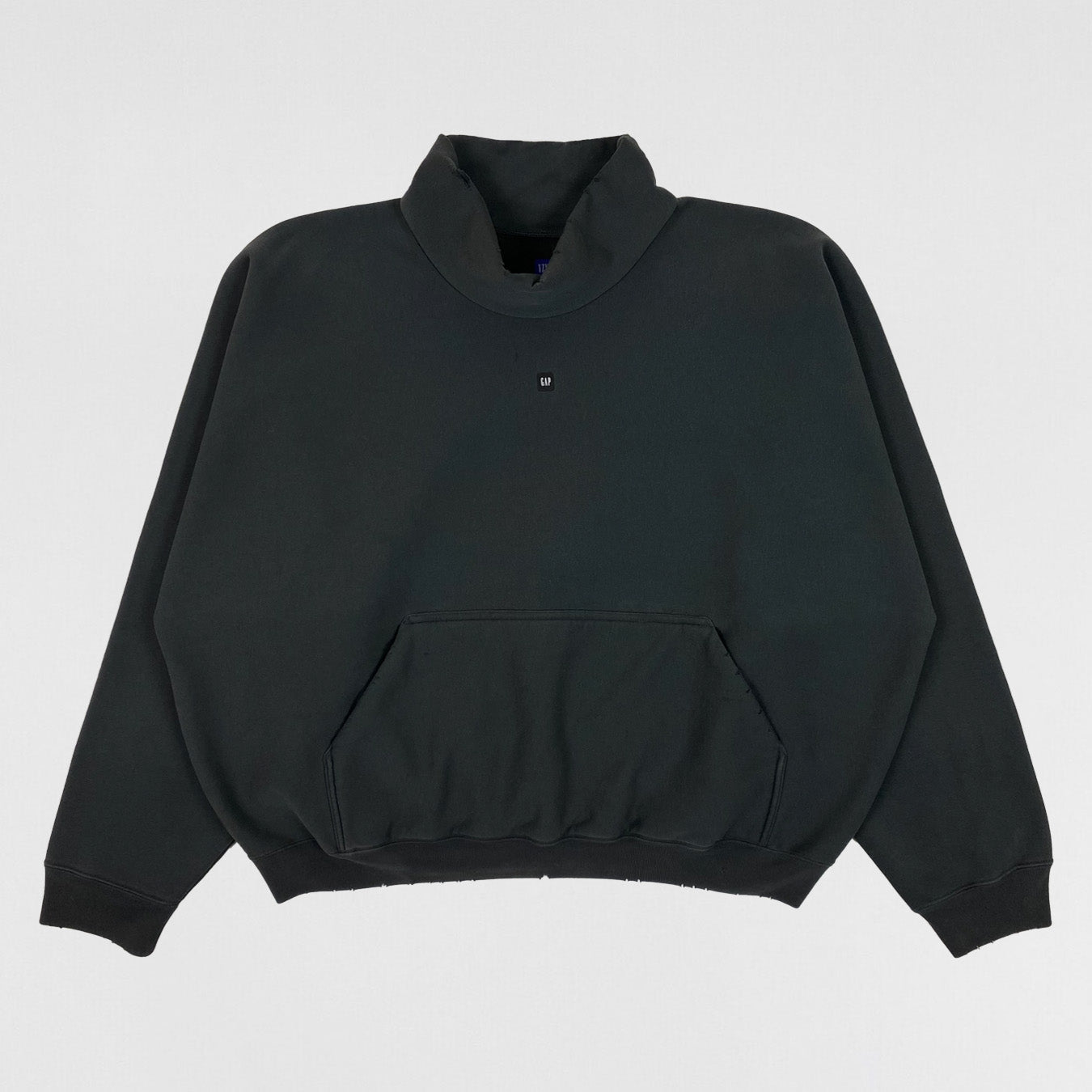 Yeezy Gap Balenciaga 2022 High Neck Logo Sweater In Black | Paris 
