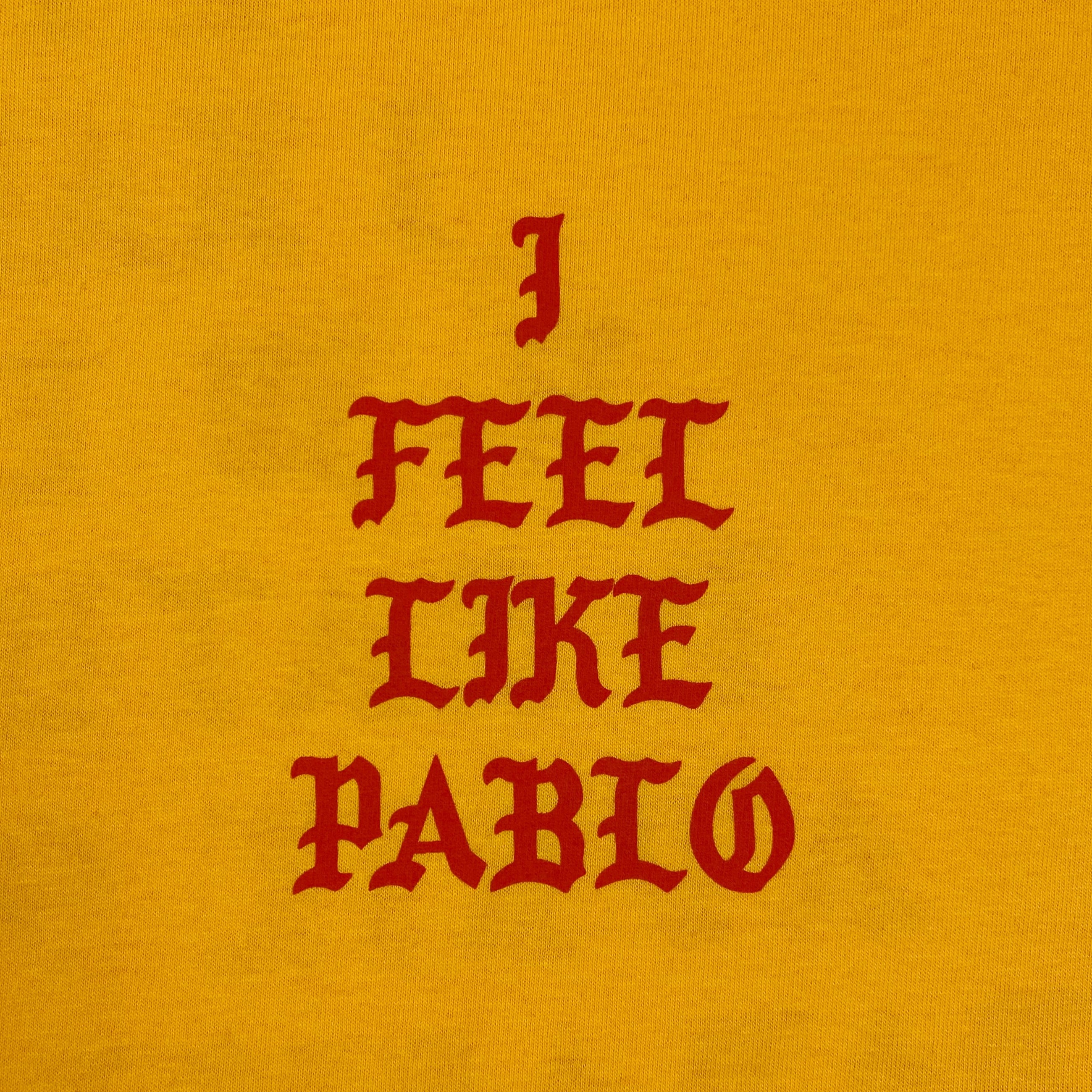 The Life of Pablo 2016 Paradise Fesitval ‘I Feel Like Pablo’ Tee In Yellow