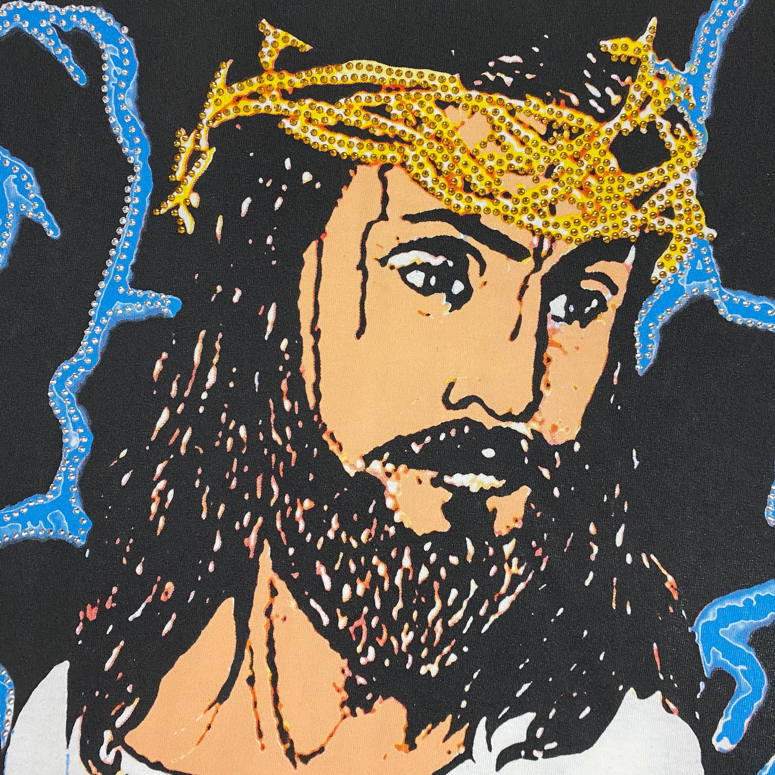 Jesus Is King 2019 AWGE Rhinestone Jesus Tee