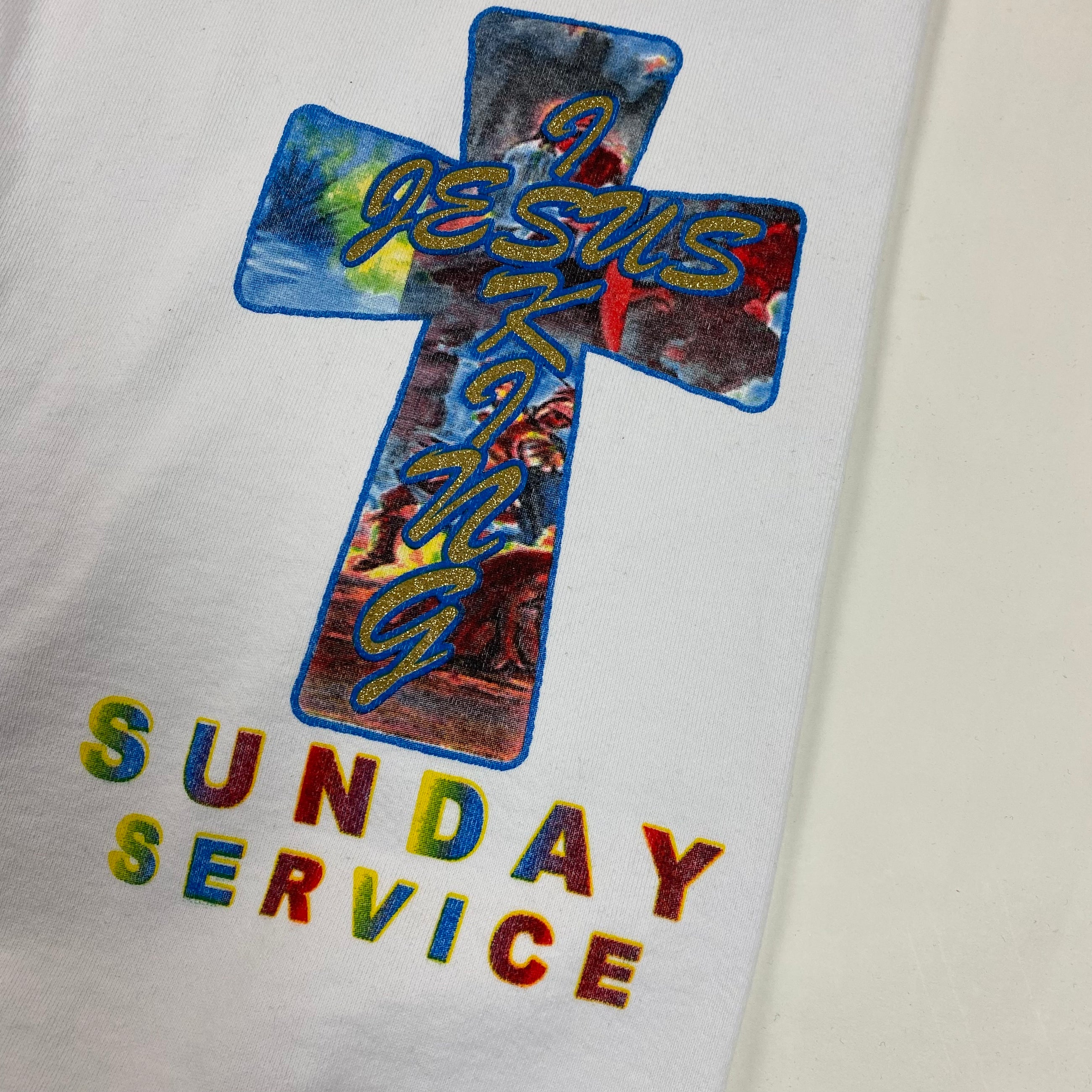 Jesus Is King 2019 AWGE White Sweatpants