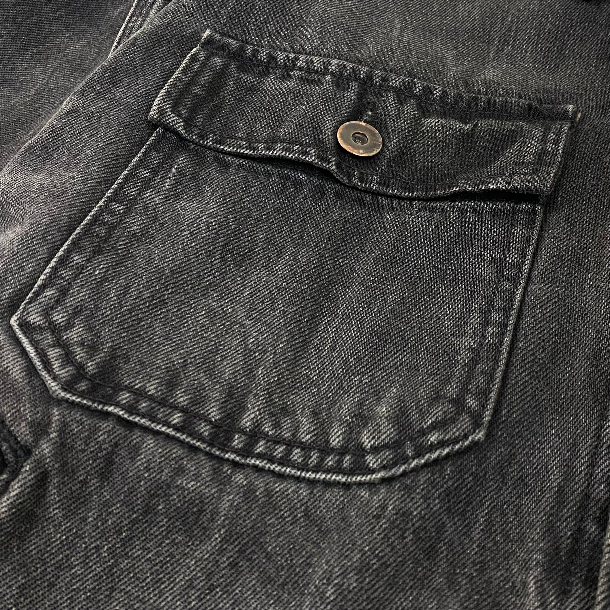 Yeezy Season 6 Flannel Lined Washed Denim Jacket