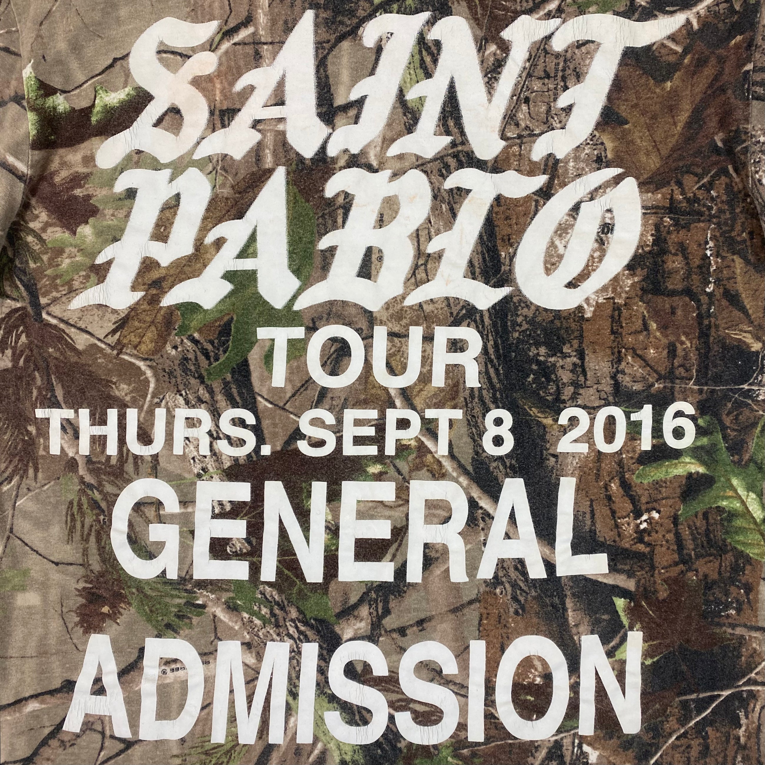 Saint Pablo Tour 2016 Unreleased Tee In Camo