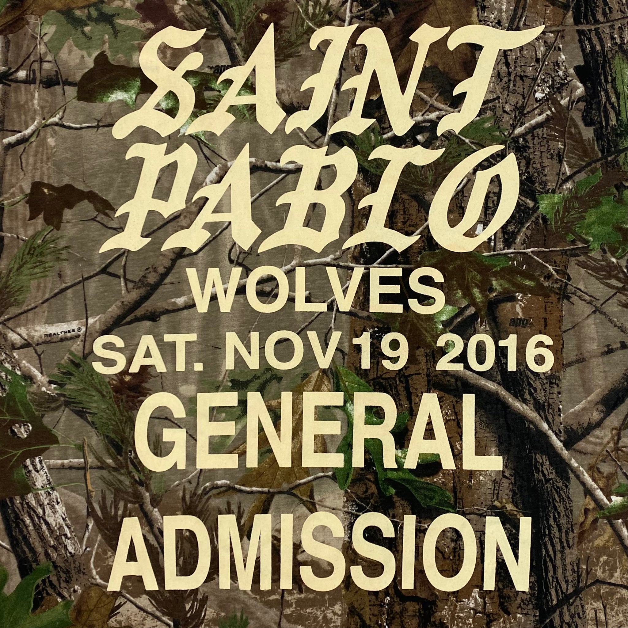 Saint Pablo Tour 2016 Wolves Long Sleeve In Camo