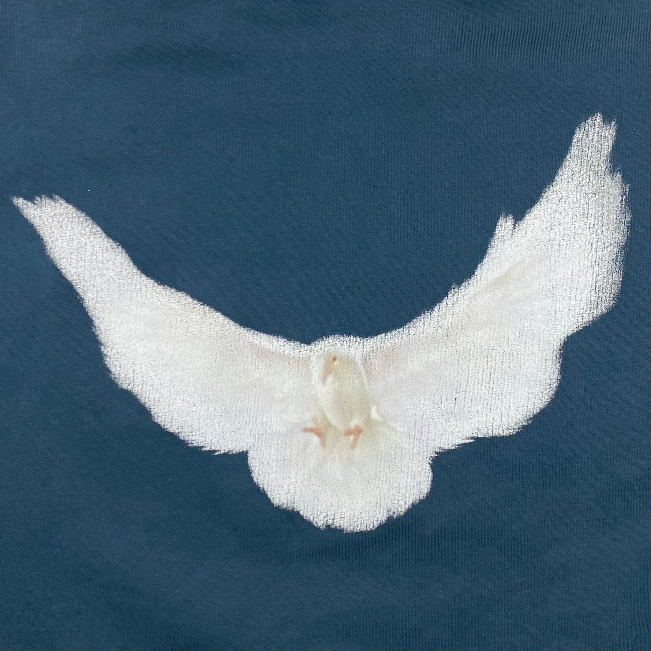 Yeezy Gap Balenciaga 2022 Shrunken Dove Hoodie In Dark Blue