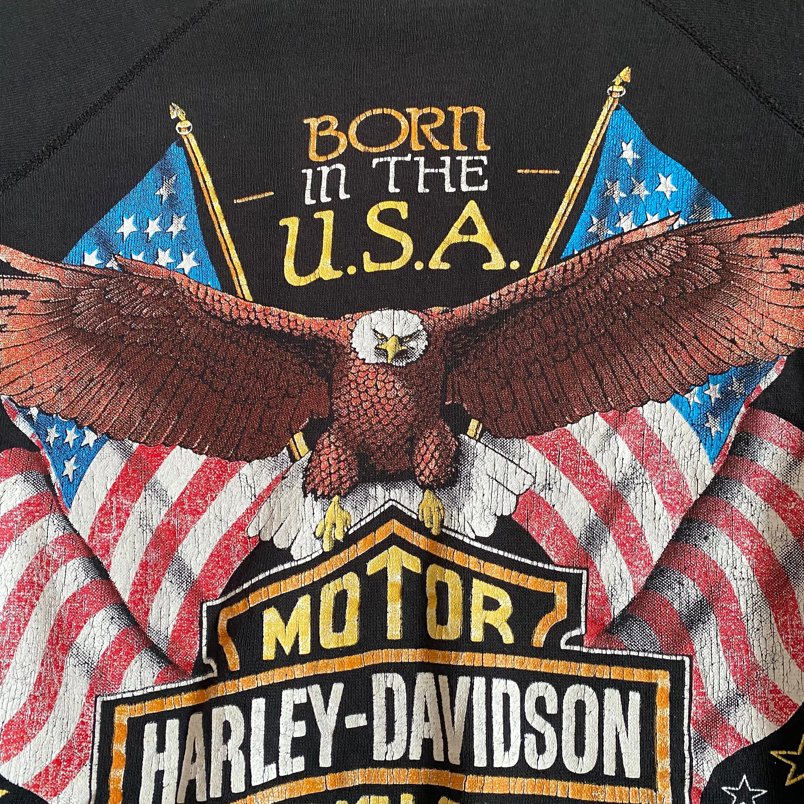 Vintage 1989 Harley Davidson Boxy Raglan Crewneck