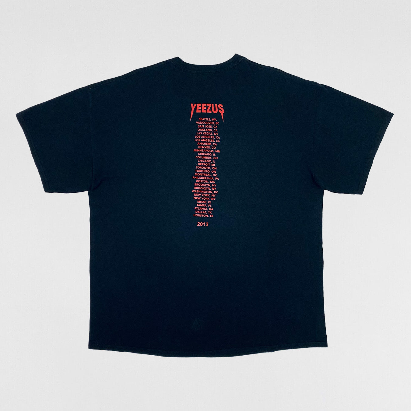 Yeezus Tour 2013 OG Native Skull Tee In Black By Wes Lang | Paris