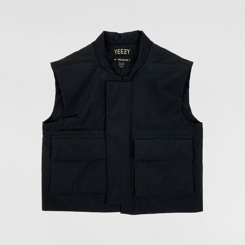 Yeezy Season 1 Nylon Oversized Padded Vest In Black