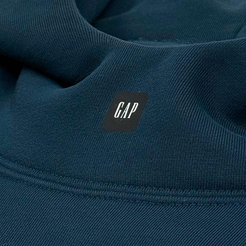 Yeezy Gap Balenciaga 2022 Double Layered Logo Hoodie In Dark Blue