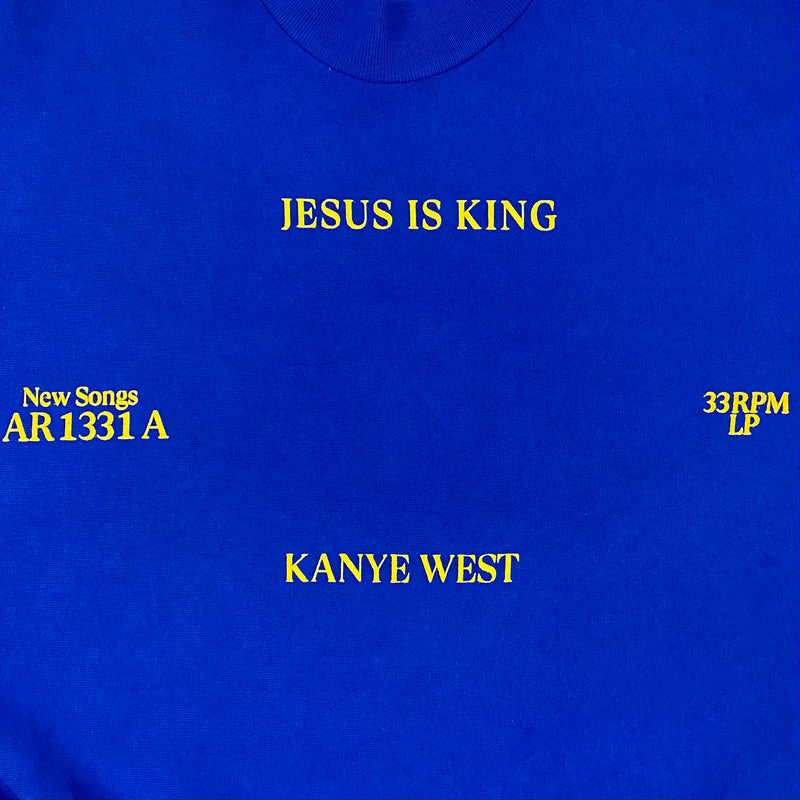 Jesus Is King 2019 Vinyl Crewneck in Blue