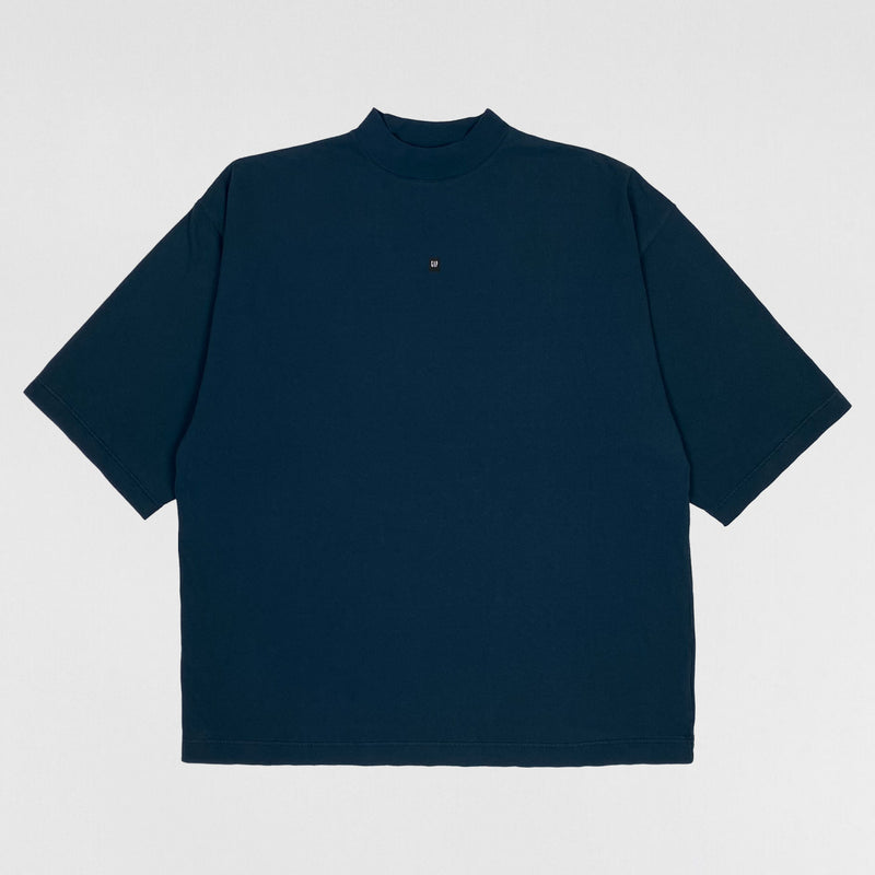 Yeezy Gap Balenciaga 2022 Quarter Sleeve Logo Tee In Dark Blue