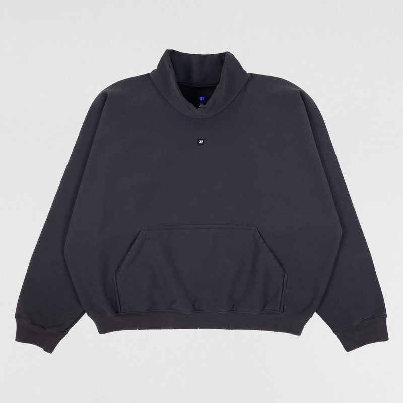 Yeezy Gap Balenciaga 2022 High Neck Logo Sweater In Dark Grey