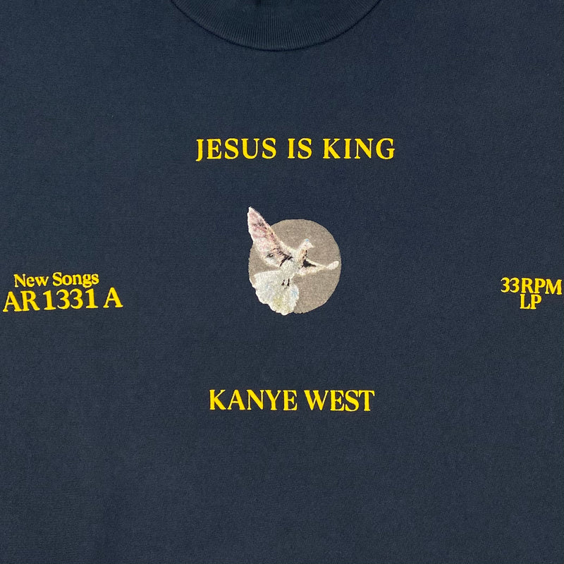 Jesus Is King 2019 Vinyl Dove Crewneck In Navy
