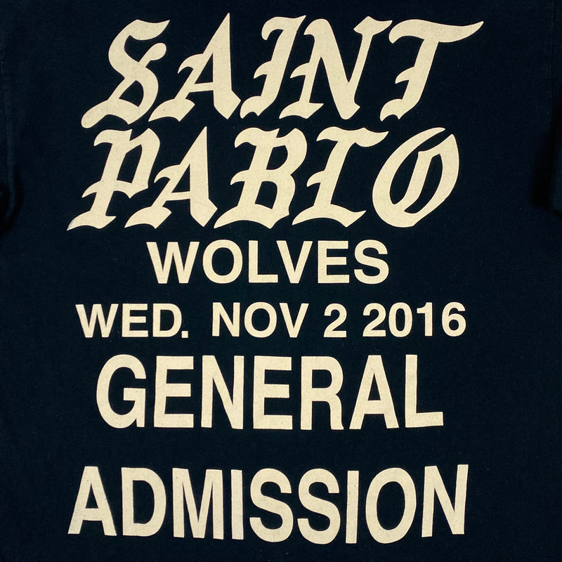 Saint Pablo Tour 2016 Wolves Long Sleeve In Black