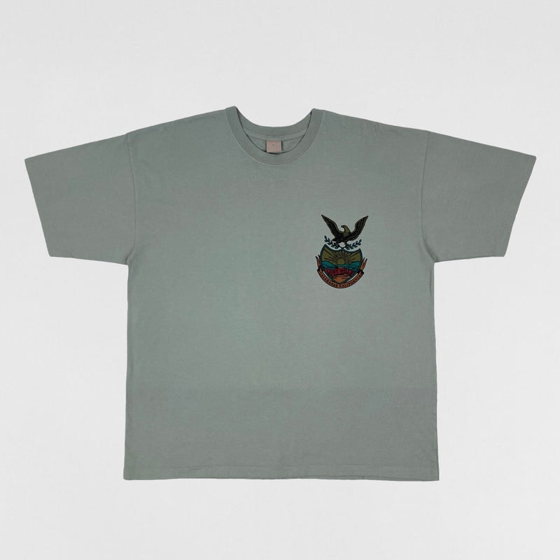 Yeezy 2017 Calabasas Crest Tee In Hospital Blue