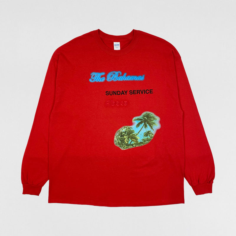 Jesus Is King 2019 Unreleased Sunday Service Bahamas Long Sleeve In Red