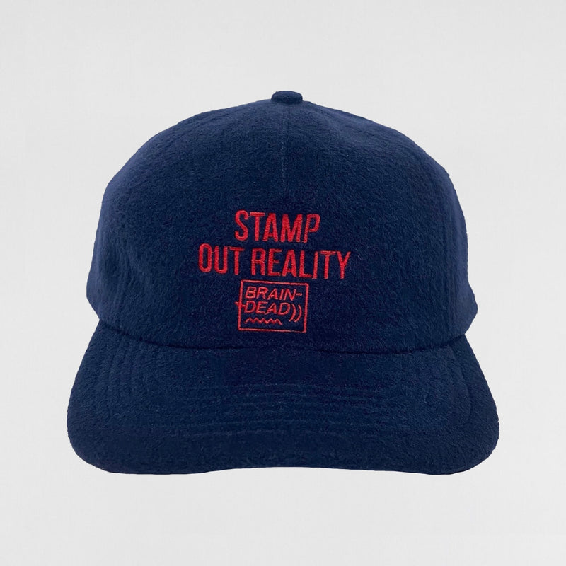 Brain Dead ‘Stamp Out Reality’ Mohair Hat In Navy