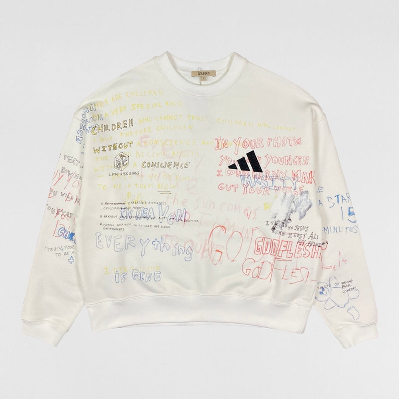 Yeezy Season 5 Scribbled Adidas Crewneck By ERD