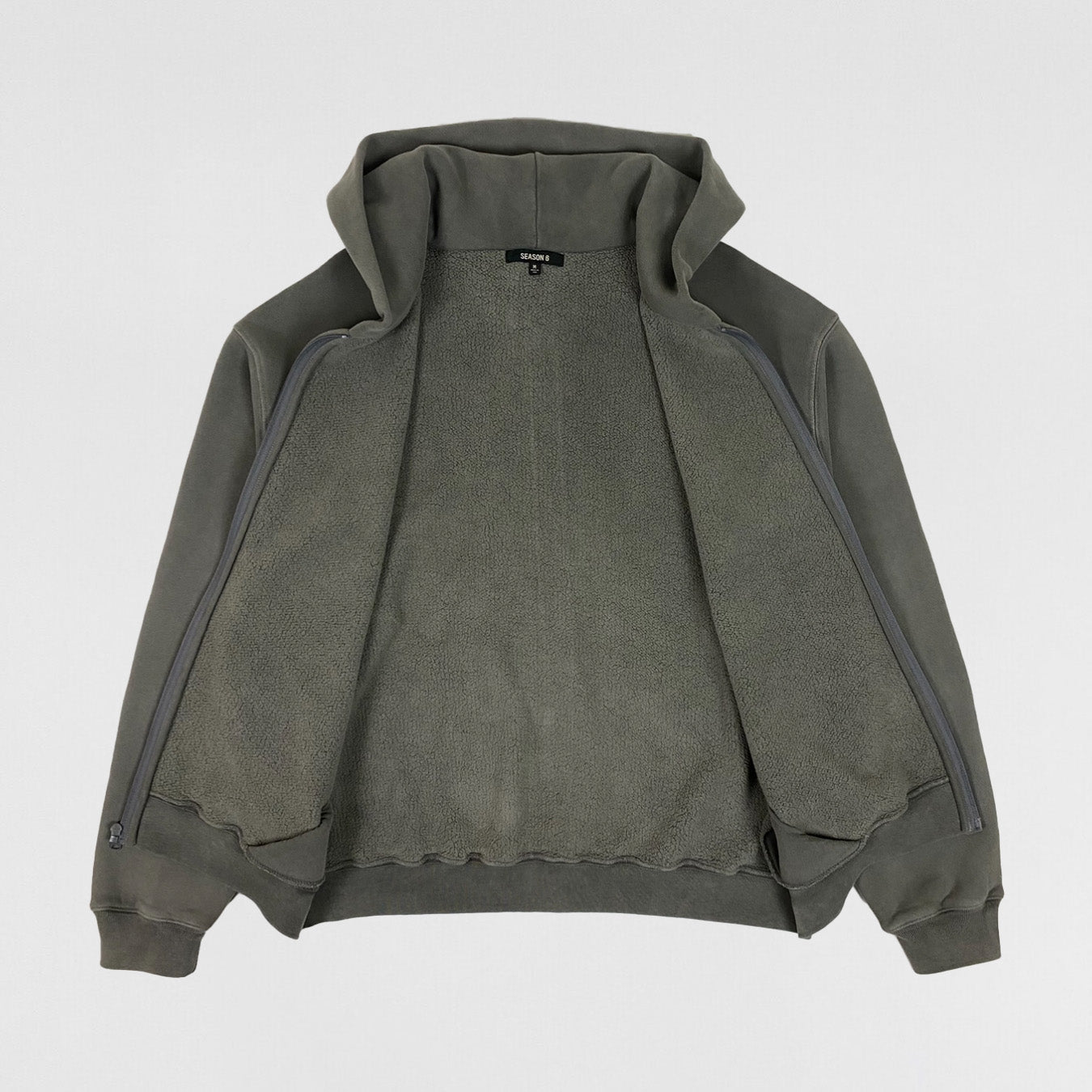 Yeezy Season 6 Zip Up Hoodie In Gravel | Paris Saint