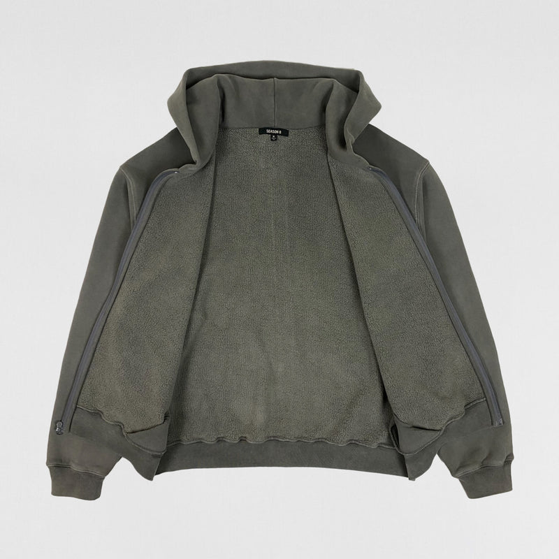 Yeezy Season 6 Zip Up Hoodie In Gravel