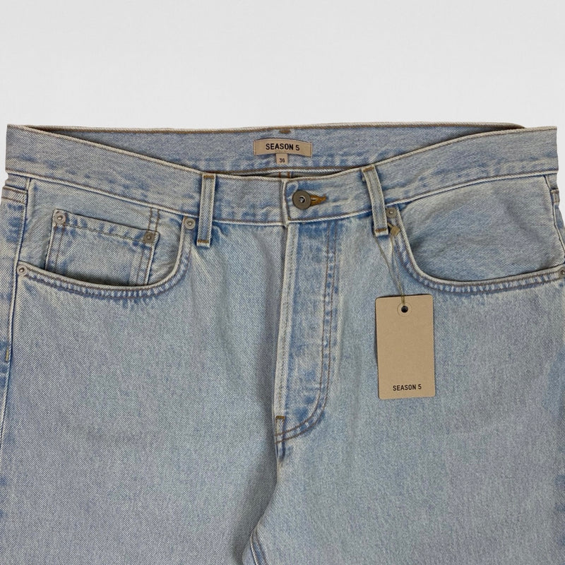 Yeezy Season 5 Washed Denim In Faded Indigo