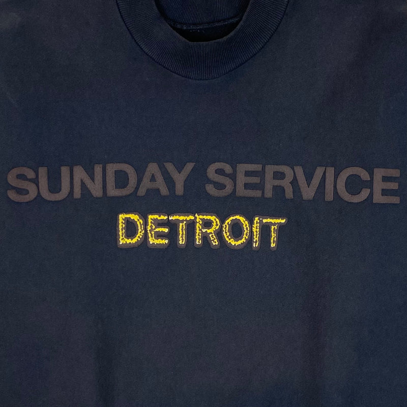 Jesus Is King 2019 Detroit Sunday Service Crewneck In Dark Navy