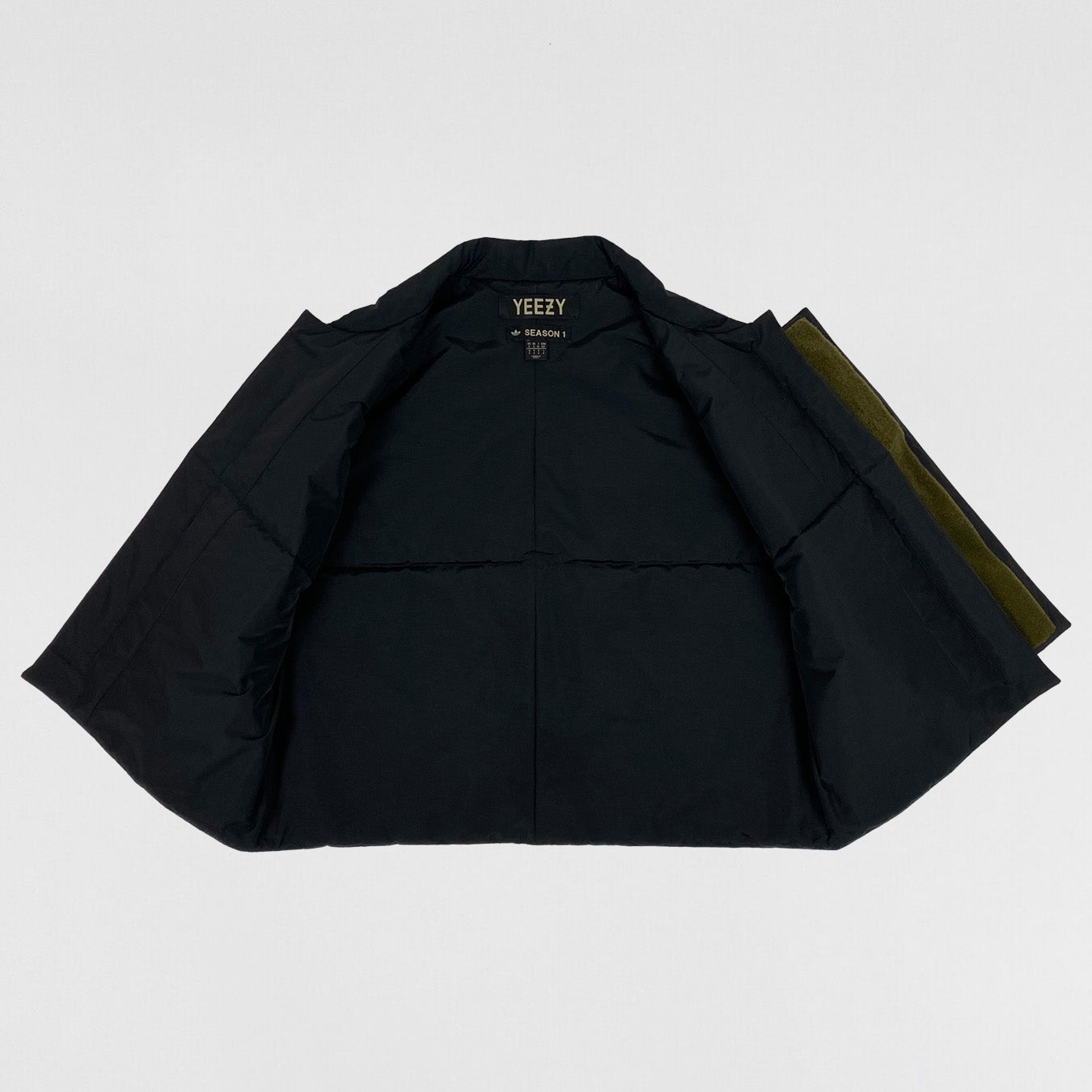 Yeezy Season 1 Nylon Oversized Padded Vest In Black | Paris Saint