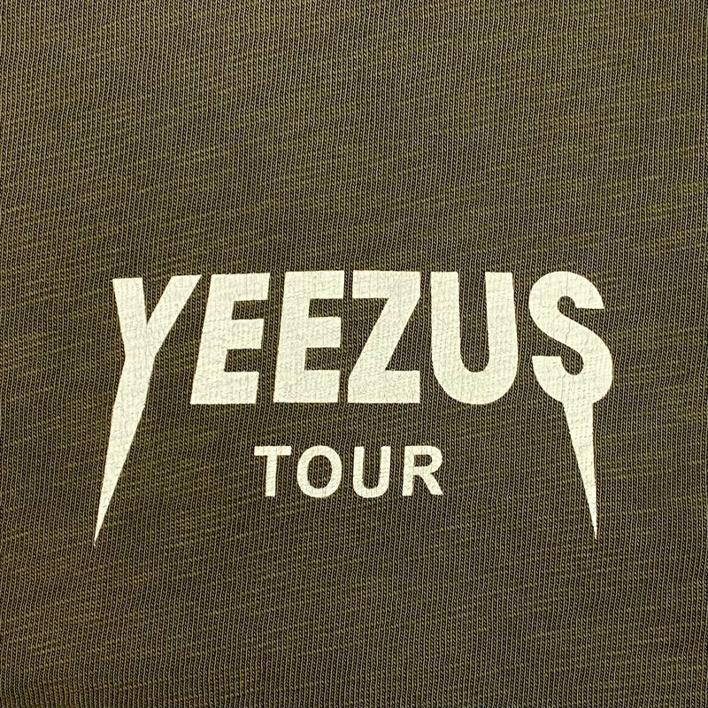 Yeezus Tour 2013 Black Friday Cut Off Tee In Olive By Virgil Abloh