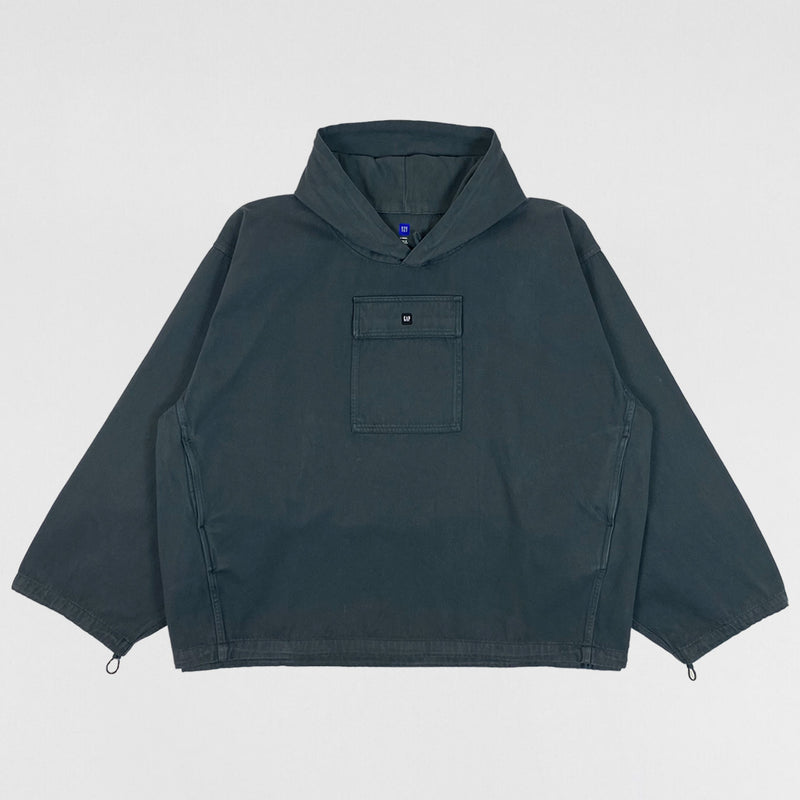 Yeezy Gap Balenciaga 2022 Sateen Hooded Anorak In Dark Green