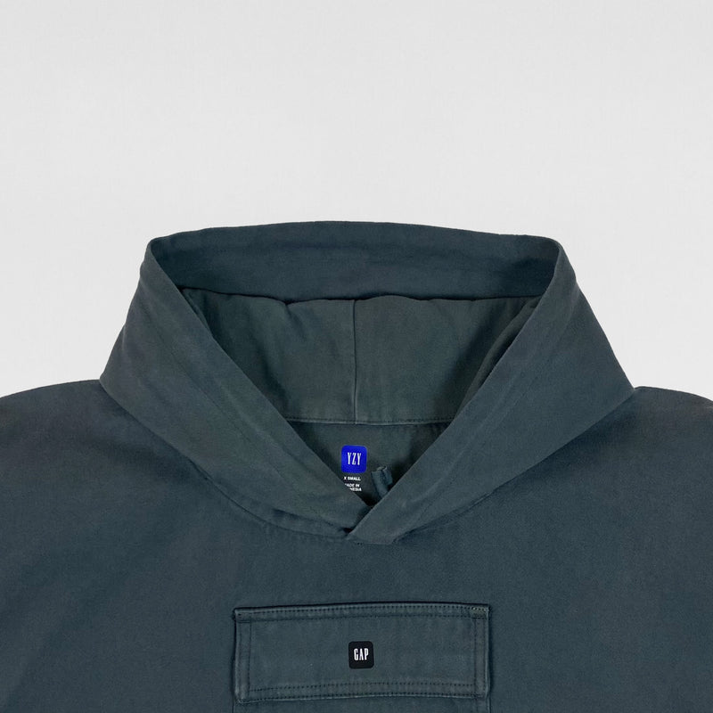 Yeezy Gap Balenciaga 2022 Sateen Hooded Anorak In Dark Green