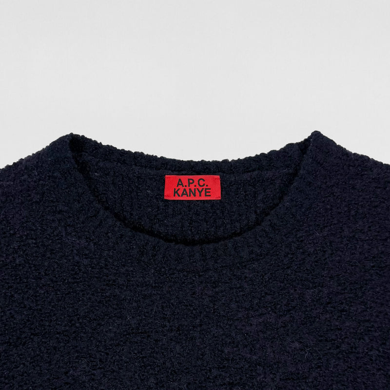 APC Kanye 2014 Oversized Airport Knit Sweater In Navy