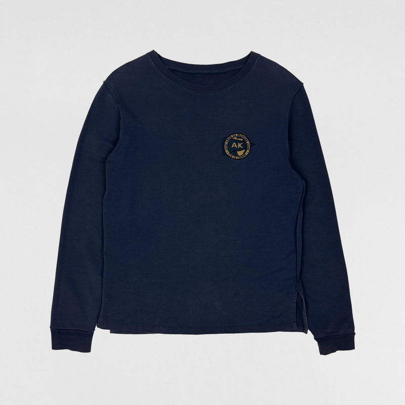 APC Kanye 2014 Inverted Patch Crewneck In Navy