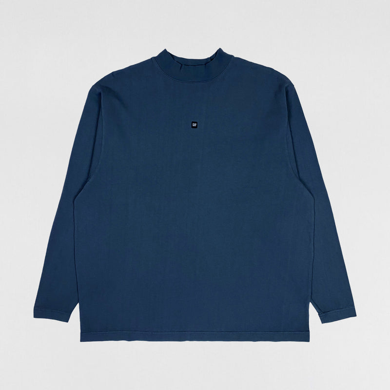 Yeezy Gap Balenciaga 2022 Logo Long Sleeve In Dark Blue