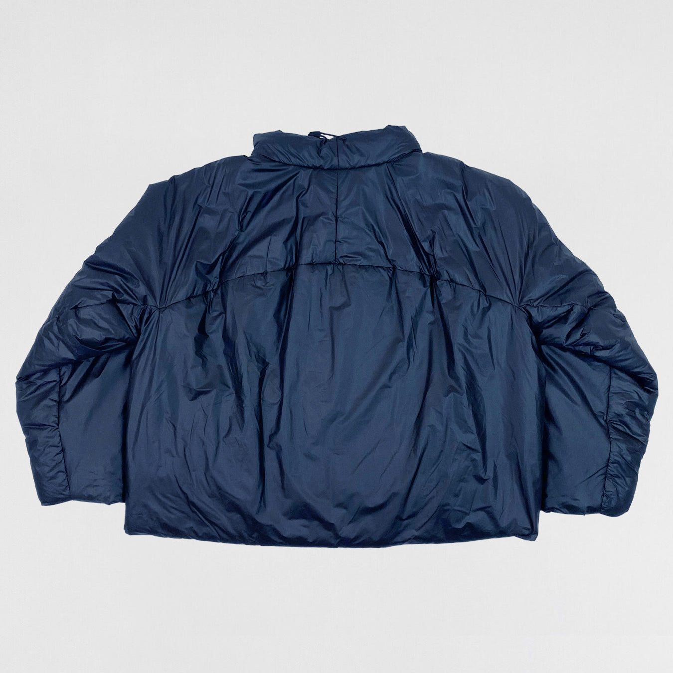 Yeezy Gap Balenciaga 2022 Mock Neck Puffer Jacket In Dark Blue