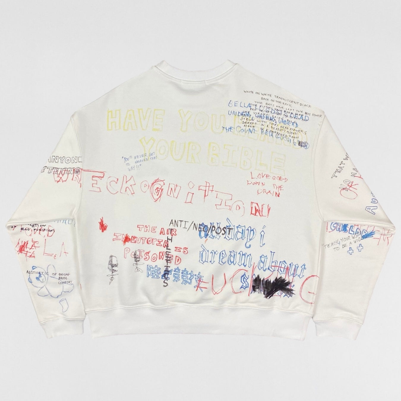 adidas gazelle silver green womens Yeezy Season 5 Scribbled Adidas Crewneck By ERD