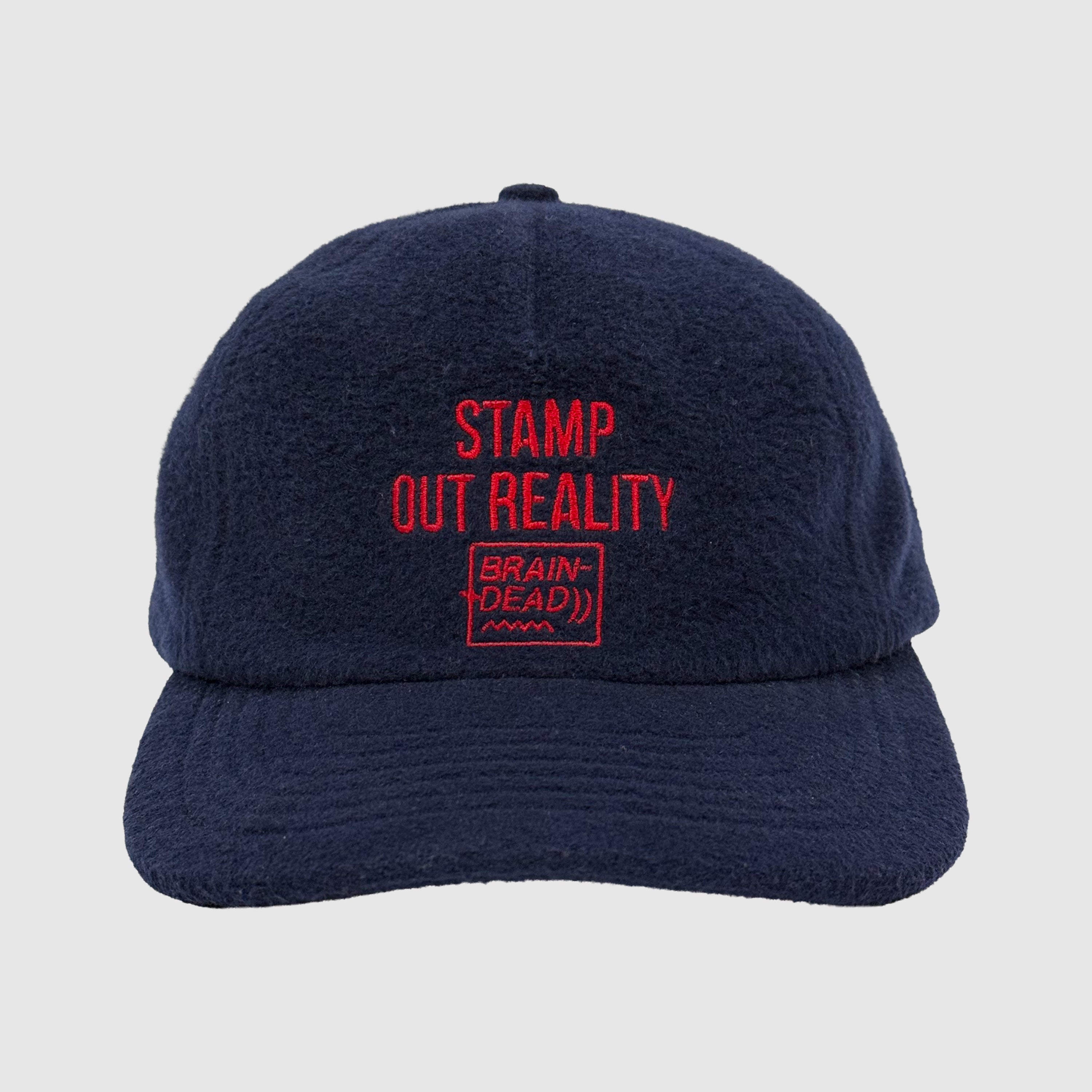 Brain Dead 2016 'Stamp Out Reality' Mohair Hat In Navy | Paris Saint