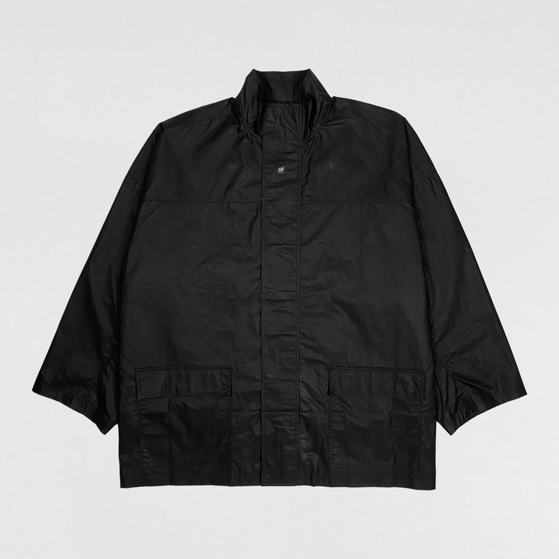 Yeezy Gap Balenciaga 2022 Coated Cotton Light Parka In True Black