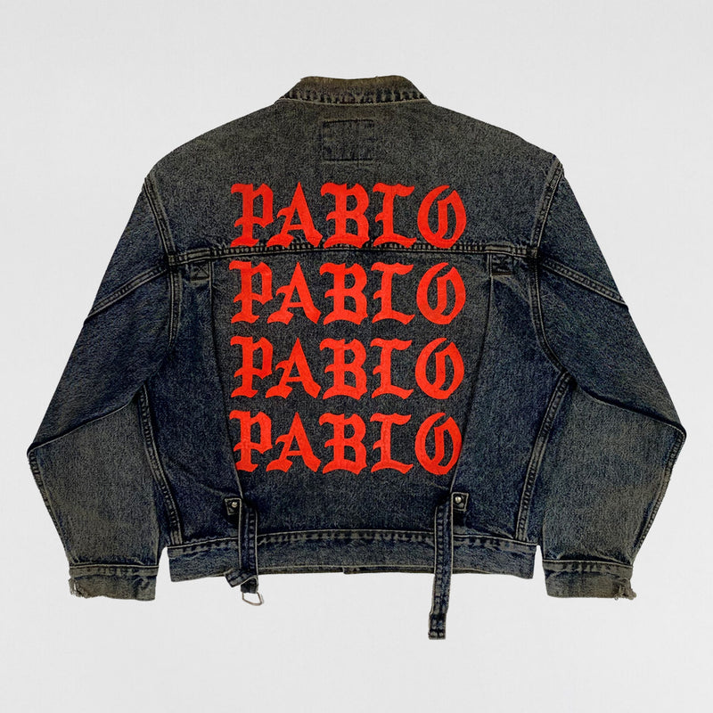 The Life of Pablo 2016 Vintage Silver Tab Levi's Denim Pablo Jacket