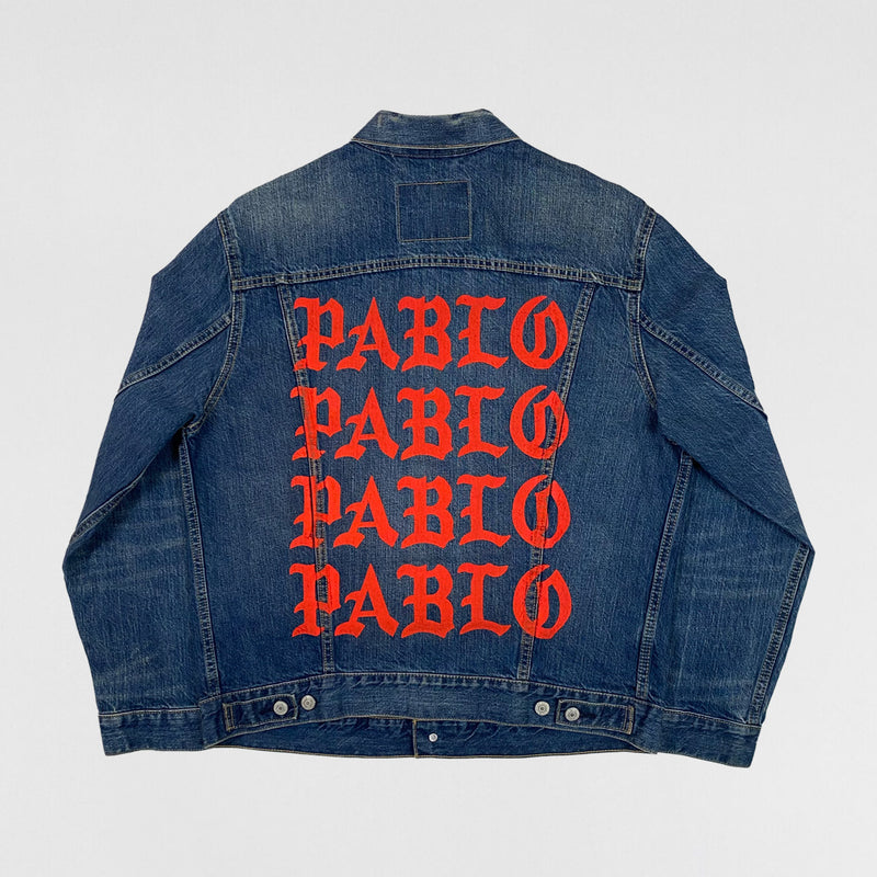 The Life of Pablo 2016 Vintage Levi’s Denim Painted Pablo Jacket