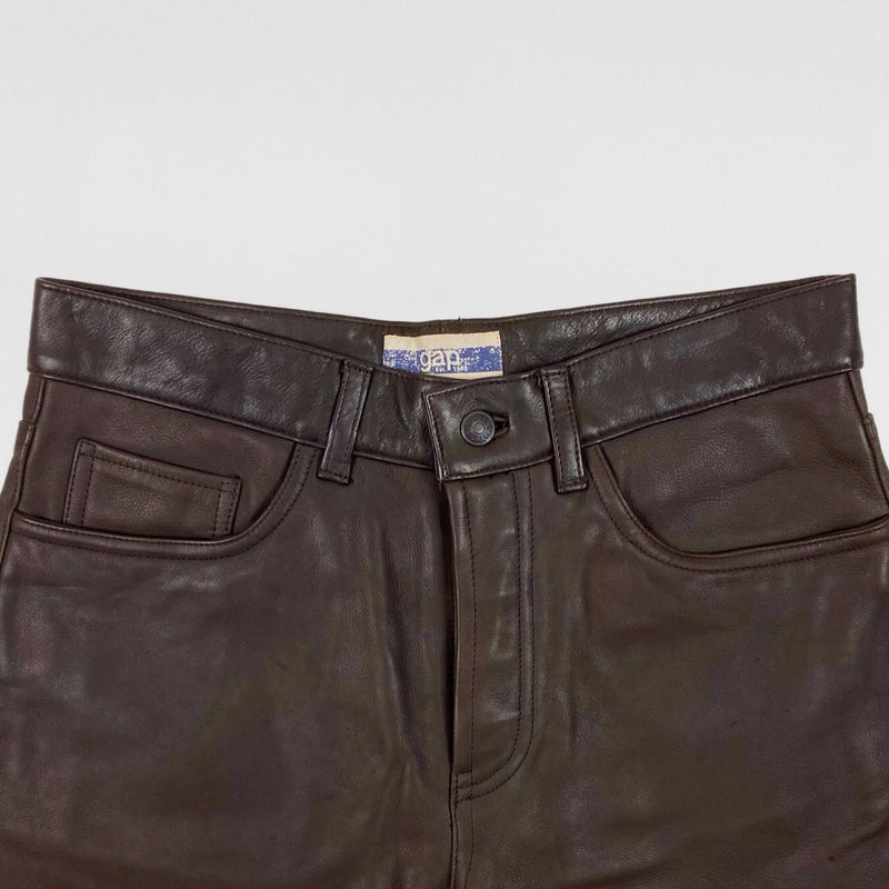 Vintage GAP Bootcut Leather Pants In Brown
