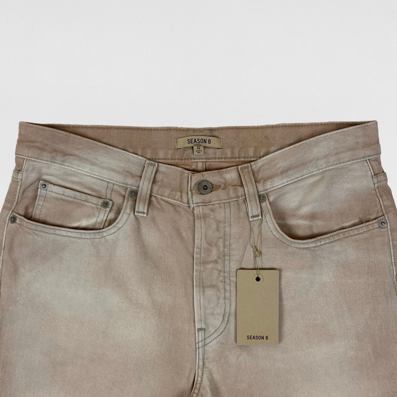 Yeezy Season 6 Denim In Washed Beige | Paris Saint