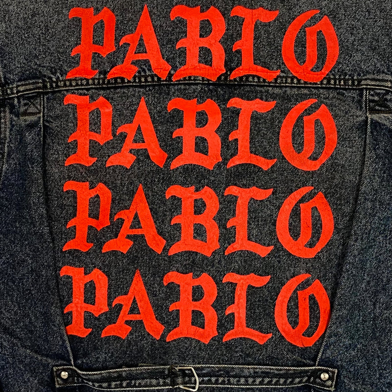 The Life of Pablo 2016 Vintage Silver Tab Levi's Denim Pablo Jacket