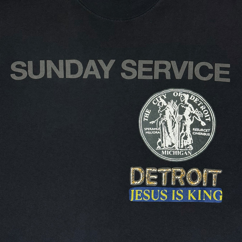 Jesus Is King 2019 Sunday Service Detroit Tee In Navy