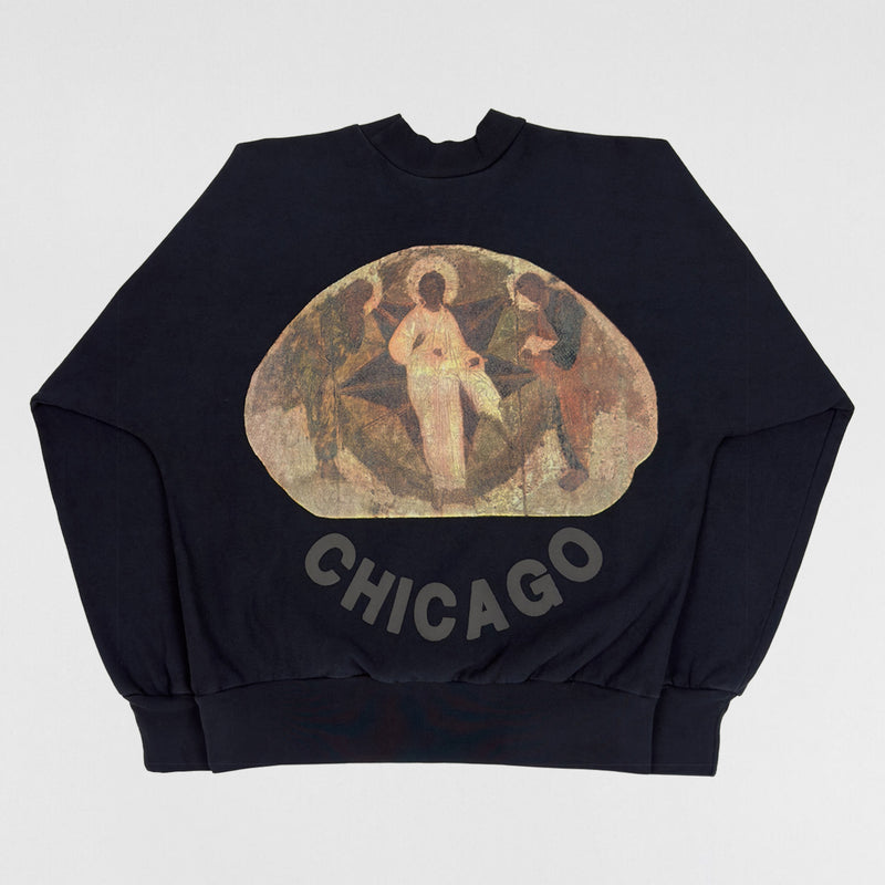 Jesus Is King 2019 Chicago Portrait Crewneck In Navy