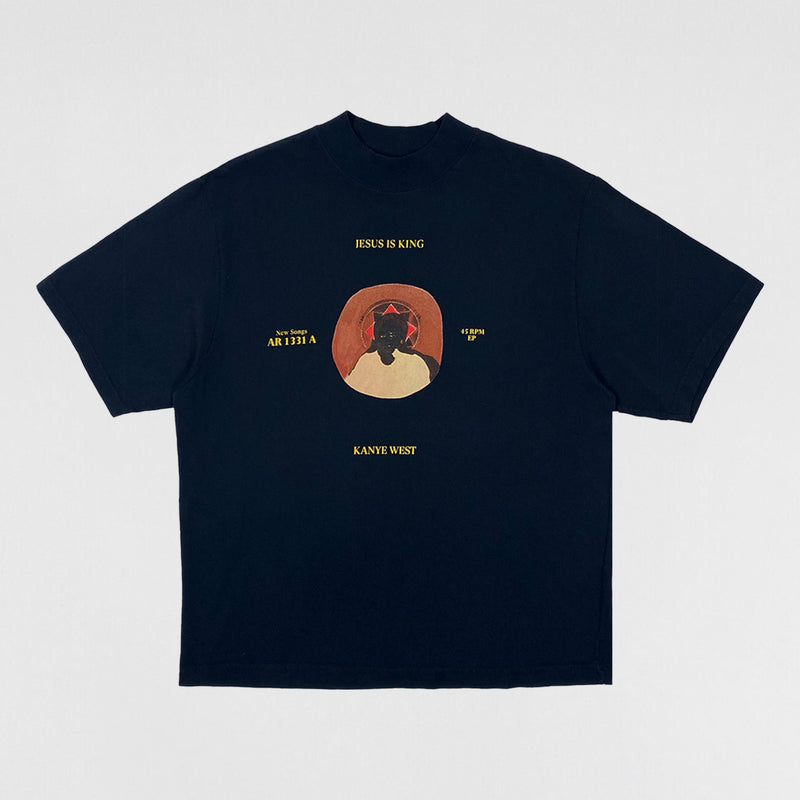 Jesus Is King 2019 Vinyl Portrait Tee In Navy