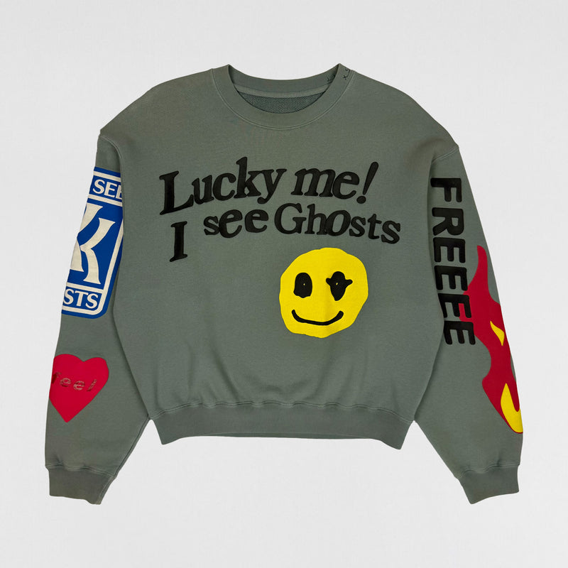 Kids See Ghost 2018 OG 'Saintward' Crewneck In Glacier