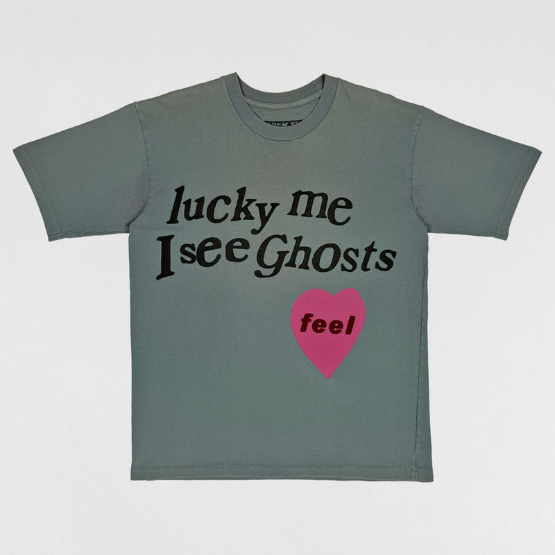 Kids See Ghost 2018 CPFM 'Lucky Me I See Ghosts' Tee In Glacier